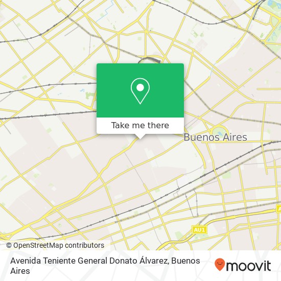 Avenida Teniente General Donato Álvarez map