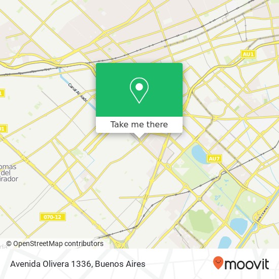 Mapa de Avenida Olivera 1336