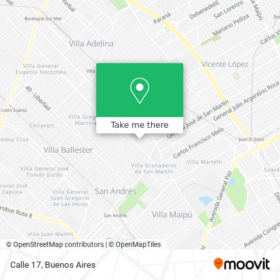 Calle 17 map