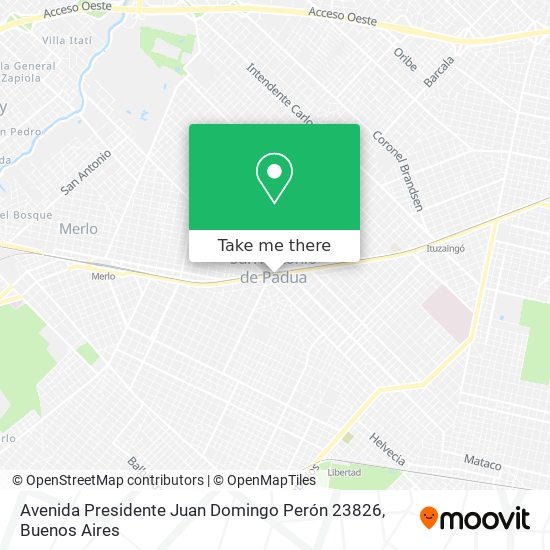 Avenida Presidente Juan Domingo Perón 23826 map