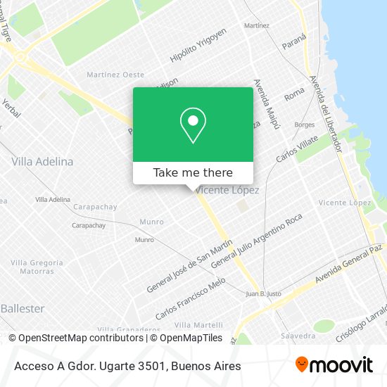Acceso A Gdor. Ugarte 3501 map