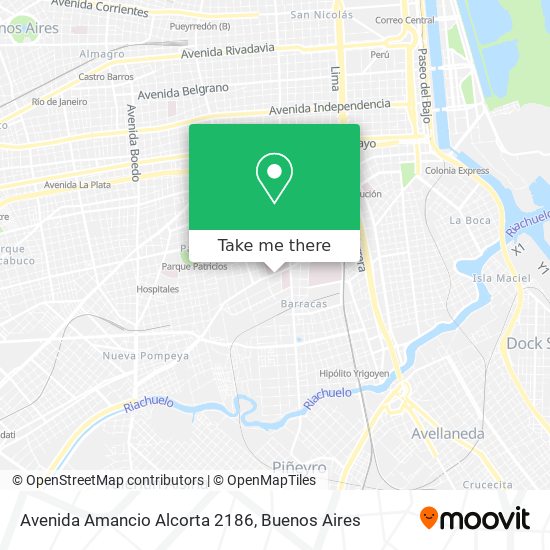 Mapa de Avenida Amancio Alcorta 2186