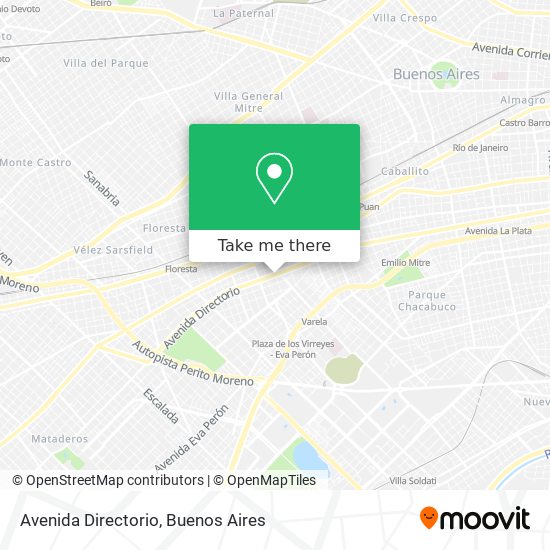 Mapa de Avenida Directorio