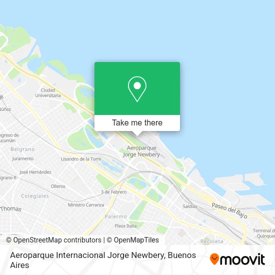 Aeroparque Internacional Jorge Newbery map