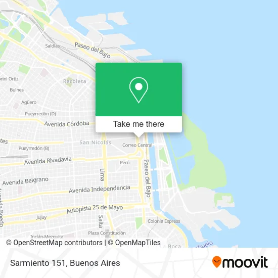 Sarmiento 151 map