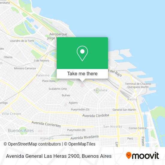Avenida General Las Heras 2900 map