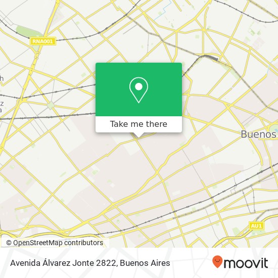 Mapa de Avenida Álvarez Jonte 2822