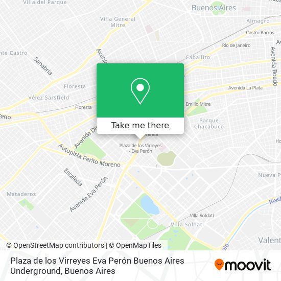 Plaza de los Virreyes Eva Perón Buenos Aires Underground map