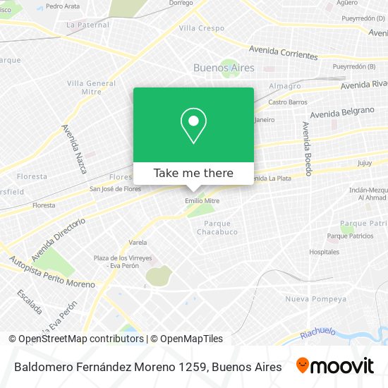 Baldomero Fernández Moreno 1259 map