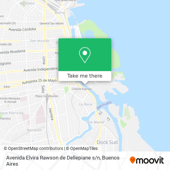 Avenida Elvira Rawson de Dellepiane s / n map