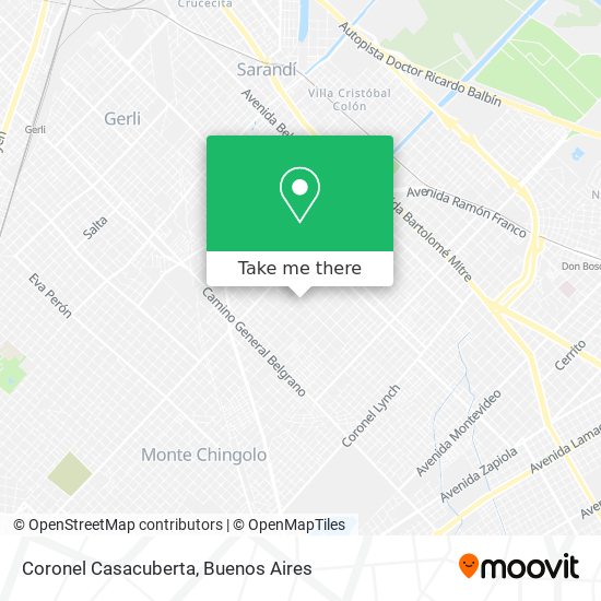Mapa de Coronel Casacuberta