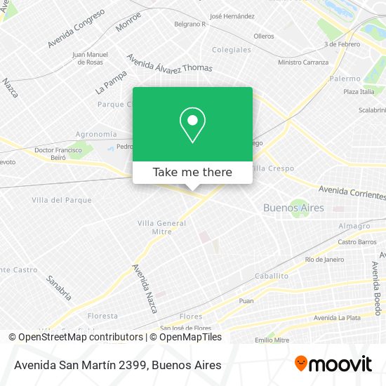 Avenida San Martín 2399 map