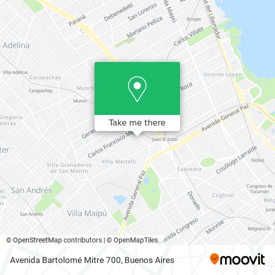 Avenida Bartolomé Mitre 700 map