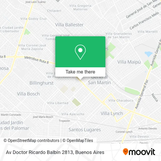 Mapa de Av Doctor Ricardo Balbín 2813