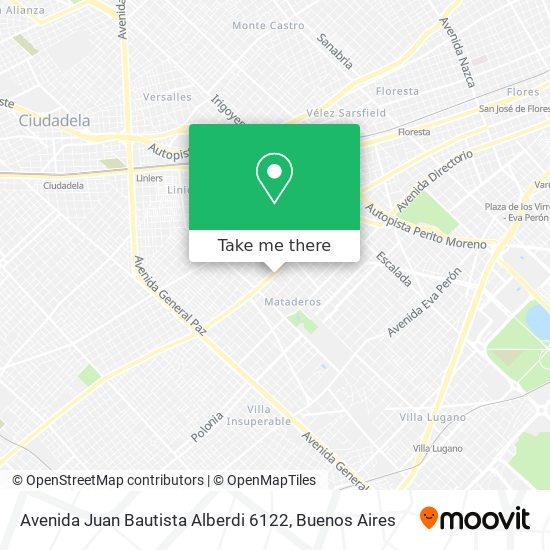 Avenida Juan Bautista Alberdi 6122 map