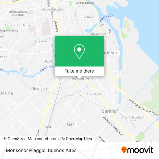 Mapa de Monseñor Piaggio