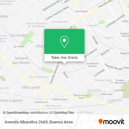 Avenida Albarellos 2660 map