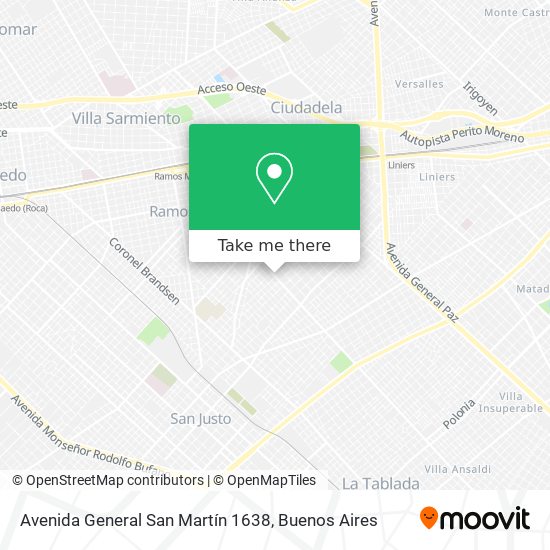 Avenida General San Martín 1638 map