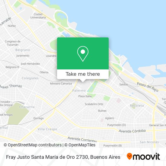 Mapa de Fray Justo Santa María de Oro 2730