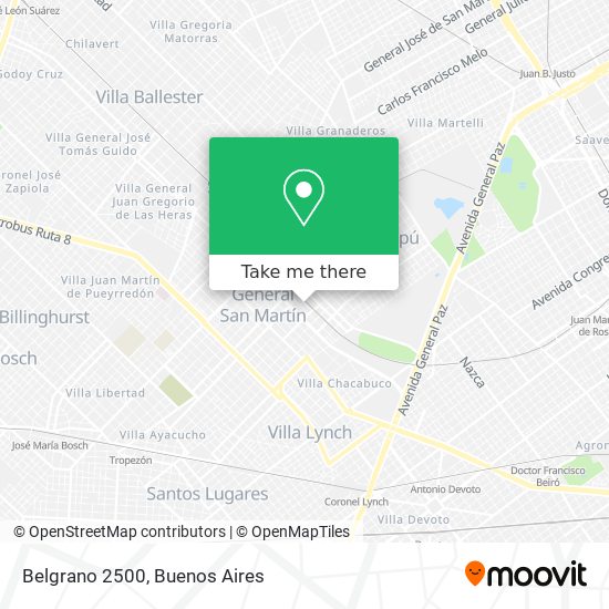 Belgrano 2500 map
