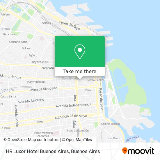 Mapa de HR Luxor Hotel Buenos Aires