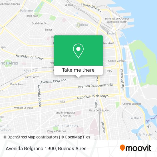 Avenida Belgrano 1900 map