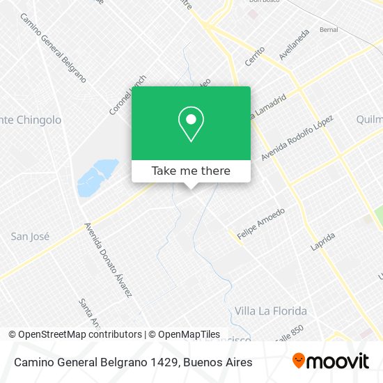 Camino General Belgrano 1429 map