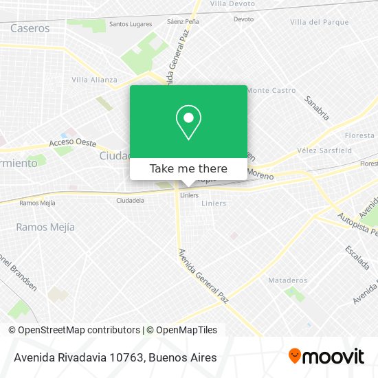 Avenida Rivadavia 10763 map