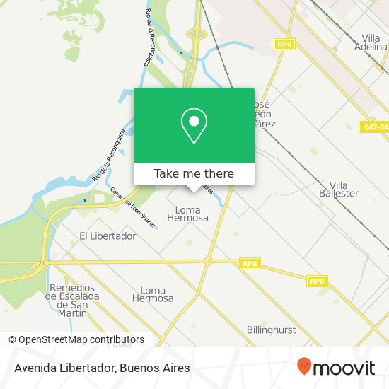 Avenida Libertador map