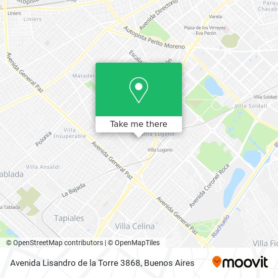 Avenida Lisandro de la Torre 3868 map