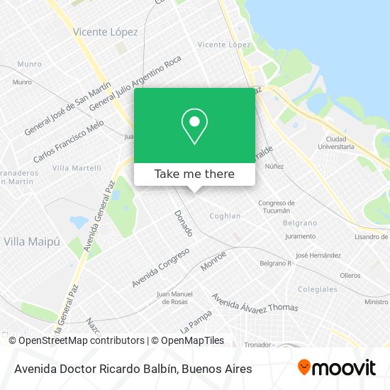 Avenida Doctor Ricardo Balbín map