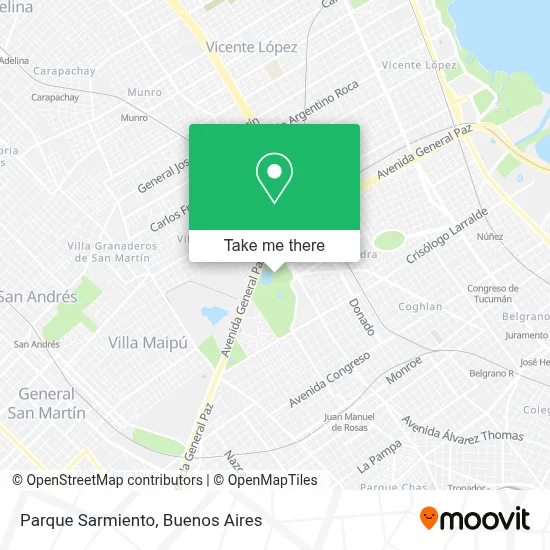 Parque Sarmiento map