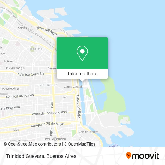 Trinidad Guevara map