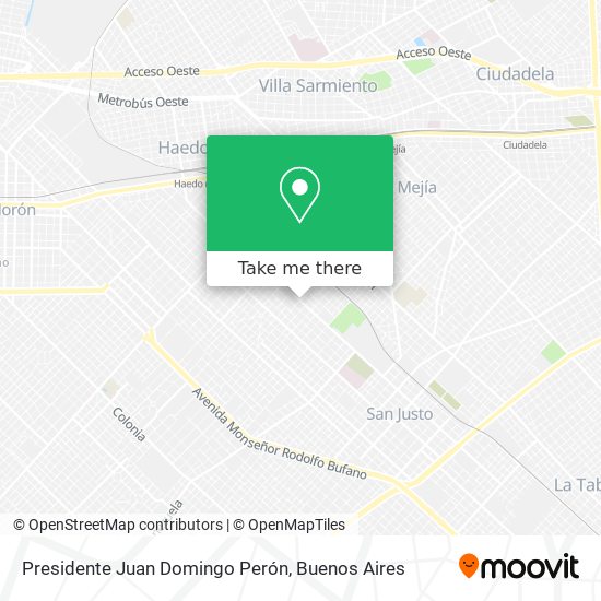 Presidente Juan Domingo Perón map
