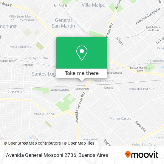 Avenida General Mosconi 2736 map