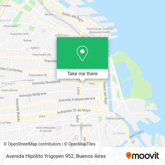 Mapa de Avenida Hipólito Yrigoyen 952