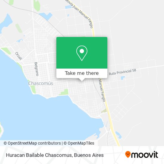 Mapa de Huracan Bailable Chascomus