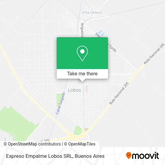 Mapa de Expreso Empalme Lobos SRL