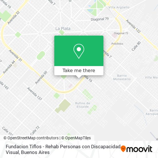 Mapa de Fundacion Tiflos - Rehab Personas con Discapacidad Visual