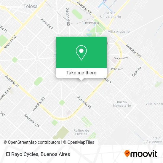 El Rayo Cycles map
