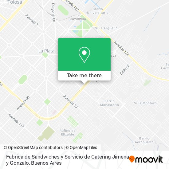 Fabrica de Sandwiches y Servicio de Catering Jimena y Gonzalo map