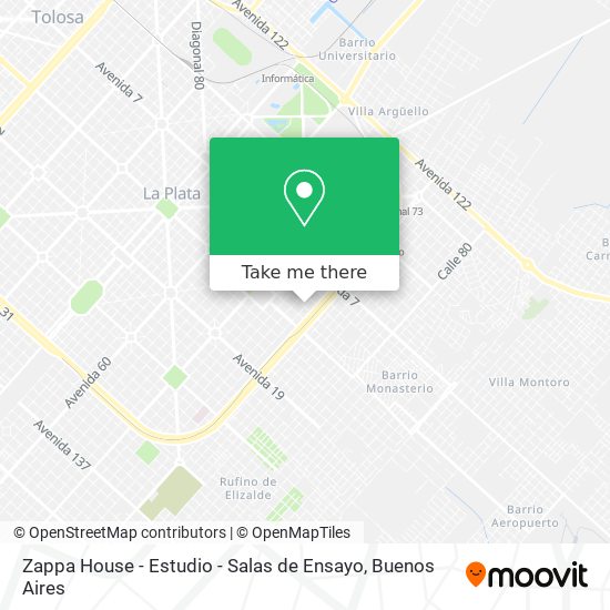 Mapa de Zappa House - Estudio - Salas de Ensayo