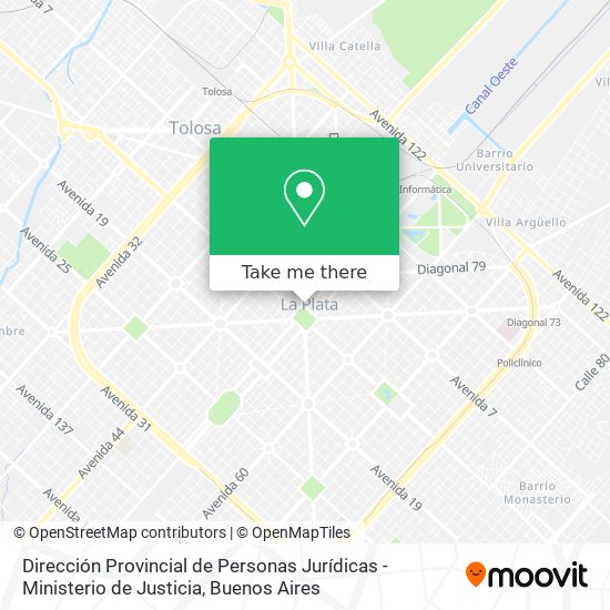 Dirección Provincial de Personas Jurídicas - Ministerio de Justicia map