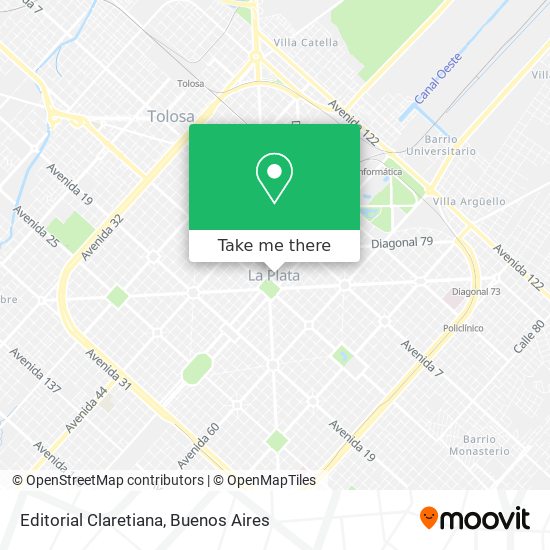 Editorial Claretiana map