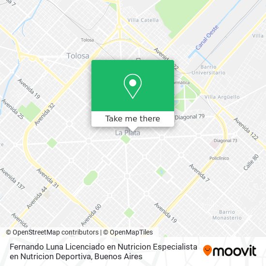 Mapa de Fernando Luna Licenciado en Nutricion Especialista en Nutricion Deportiva