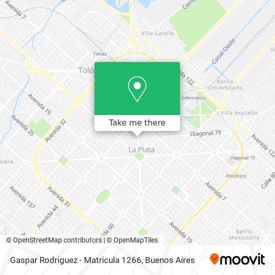 Gaspar Rodriguez - Matricula 1266 map