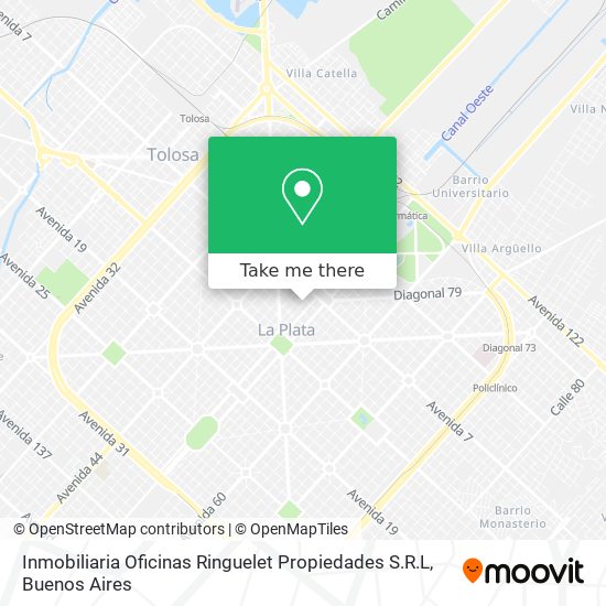 Inmobiliaria Oficinas Ringuelet Propiedades S.R.L map