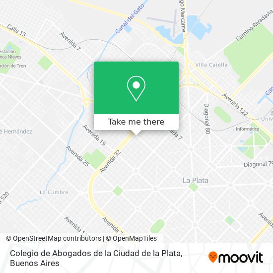 Colegio de Abogados de la Ciudad de la Plata map