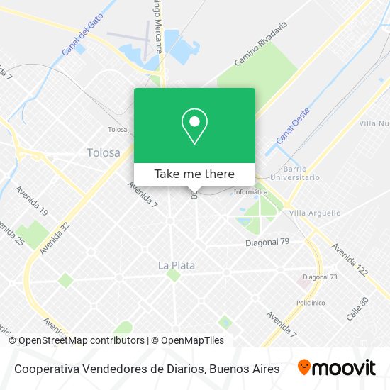 Cooperativa Vendedores de Diarios map