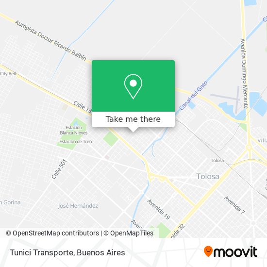 Tunici Transporte map